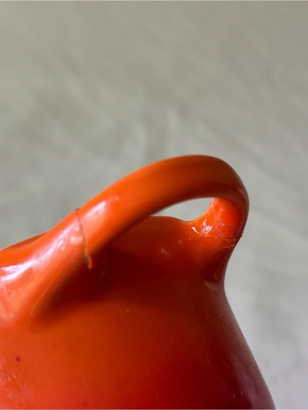 Orange Gradient Ceramic Dutch Oven with Black Knob